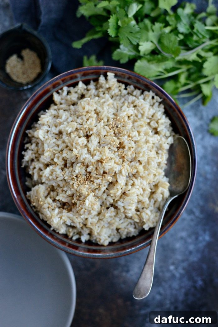 Toasted Sesame Ginger Brown Rice 2 Ginger Sesame Brown Rice, a delightful side dish infused with ginger and sesame flavors