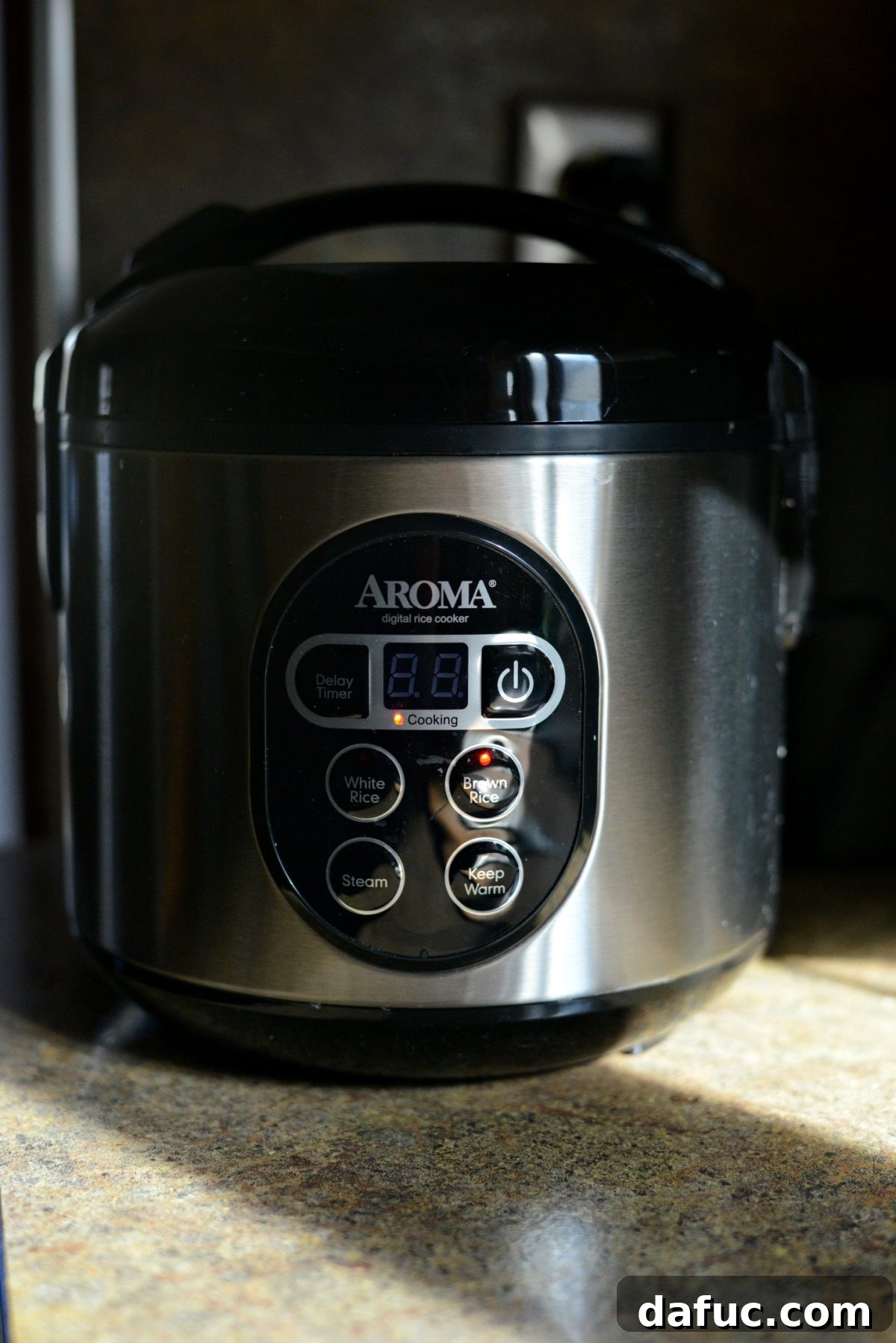 Toasted Sesame Ginger Brown Rice 7 Rice cooker in action, cooking ginger sesame brown rice
