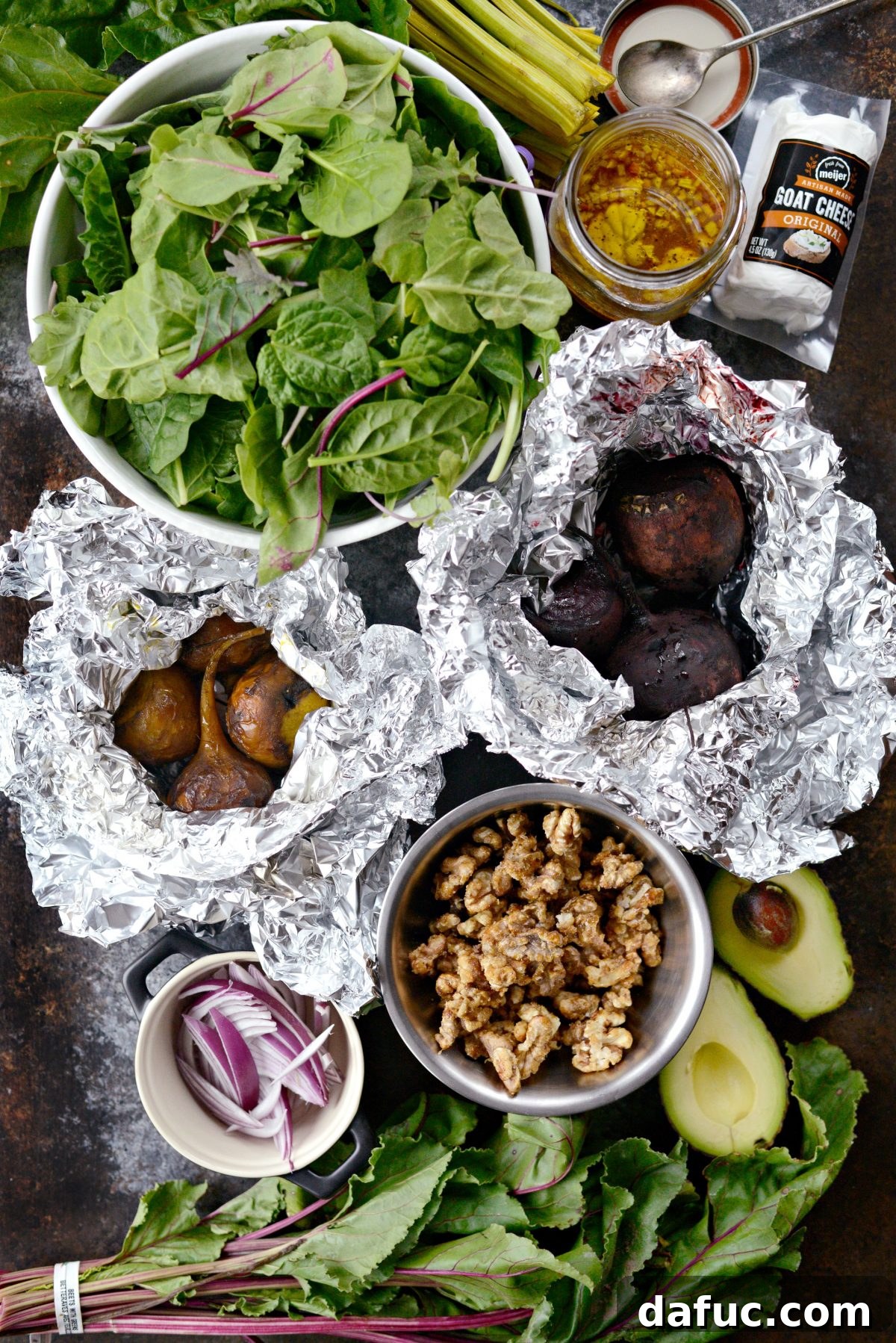 Honey-Kissed Roasted Beet Salad with Zesty Dijon 4 Fresh ingredients for a vibrant Roasted Beet Salad