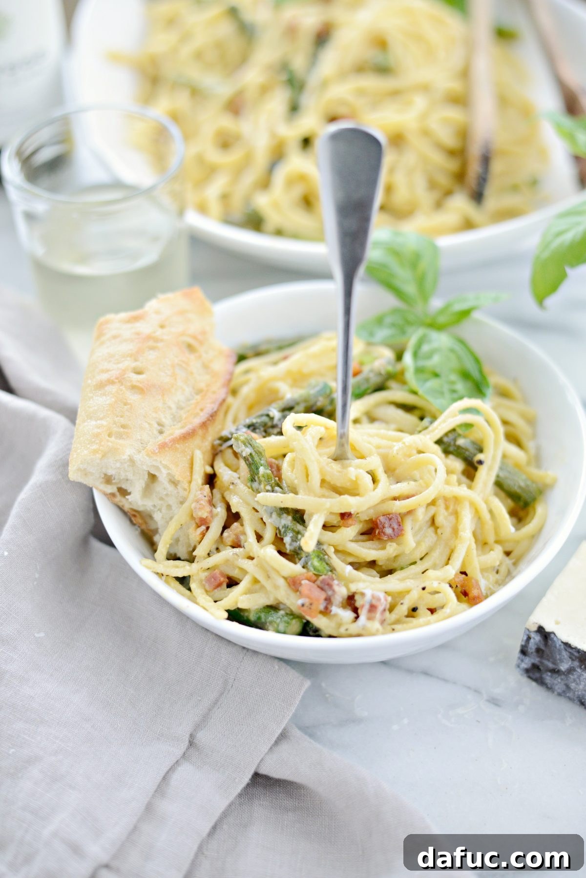Spring Asparagus Pancetta Carbonara 11 Another view of the delicious Pancetta Asparagus Carbonara