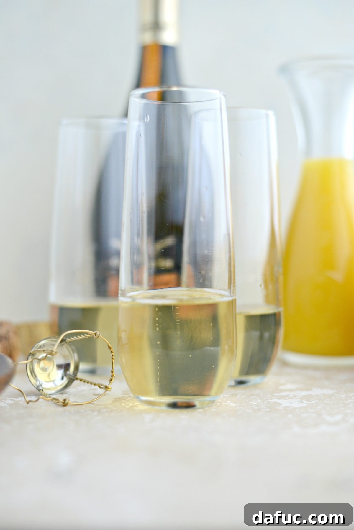 Mimosa Magic 7 champagne in glass