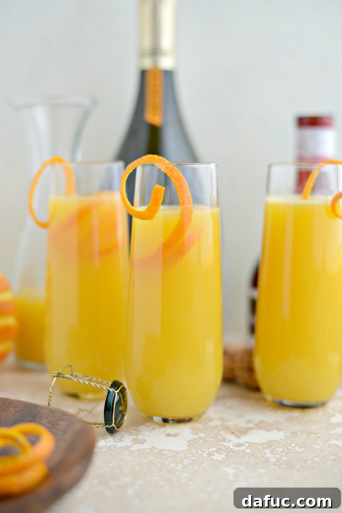 Mimosa Magic 9 garnish with orange peel