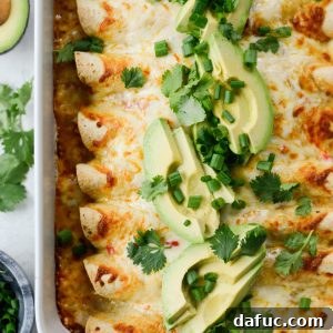 Lighter Chicken Enchiladas l SimplyScratch.com