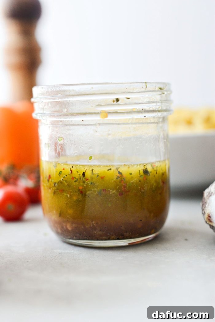 Mediterranean Bowtie Delight 6 Combined Italian dressing in a jar