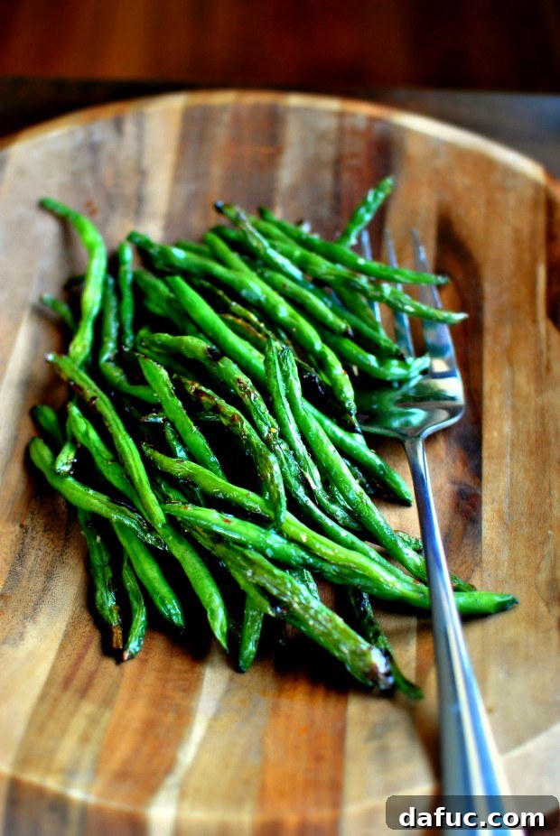 Grilled Fresh Green Beans, a quick, easy, and flavorful green vegetable side dish.