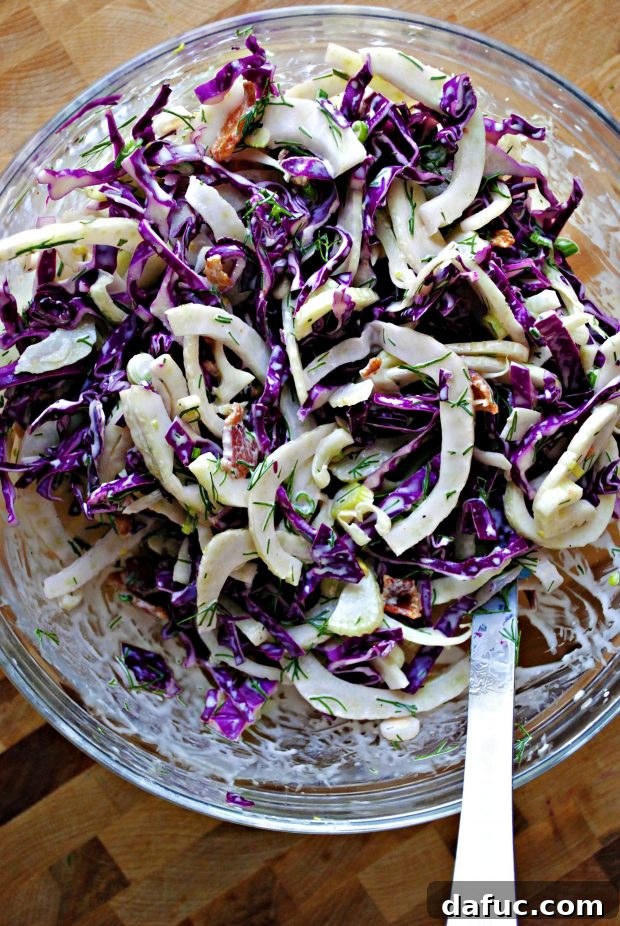 Fennel Cabbage Slaw, a unique and flavorful coleslaw alternative.