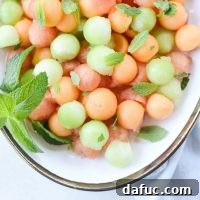 Honey Lime Mint Melon Delight 11 Melon Salad with Honey Lime and Mint recipe image