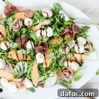Golden Melon Prosciutto Arugula Fresca 11 Cantaloupe and Prosciutto Arugula Caprese Salad