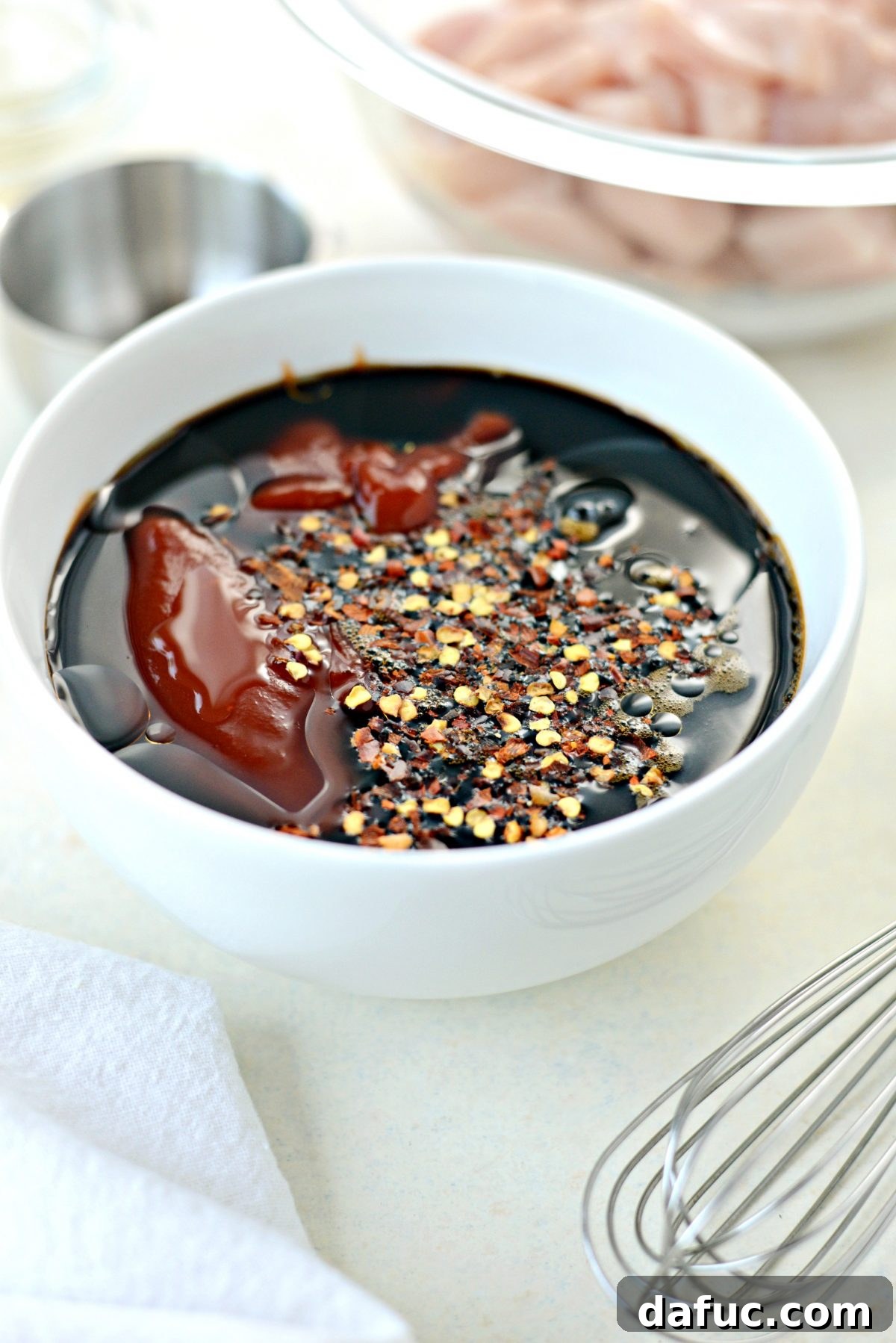 glaze ingredients in a bowl
