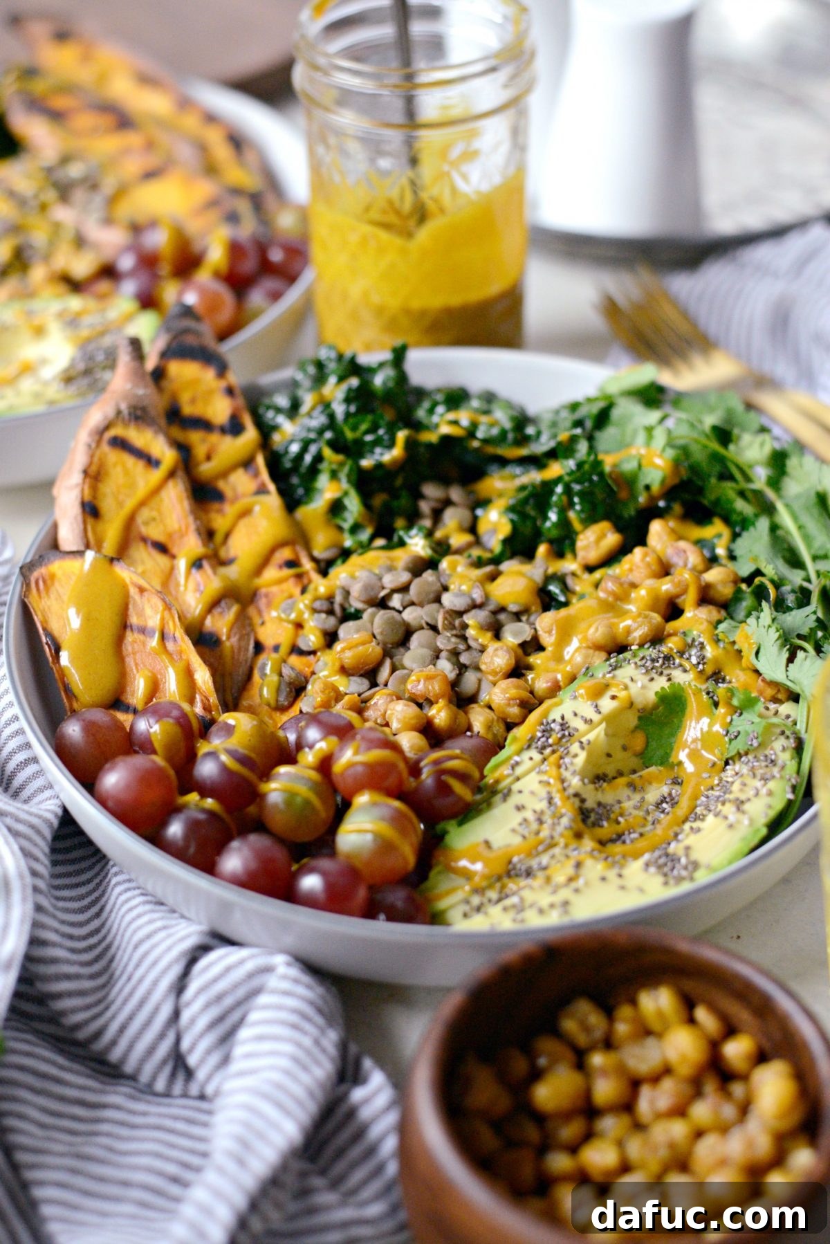 Zen Sweet Potato Bowl 3 Grilled Sweet Potato, Lentil and Kale Buddha Bowl