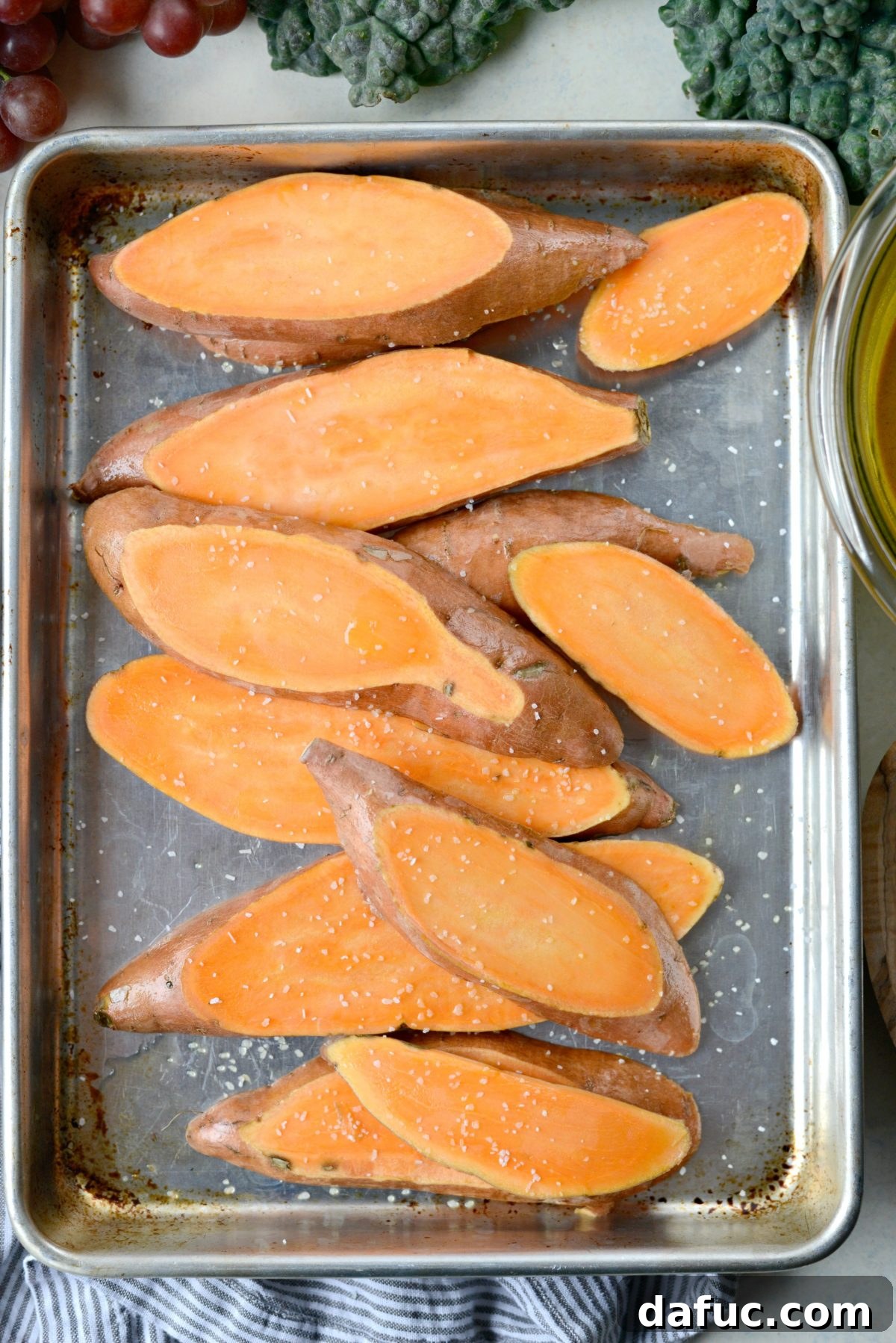 Zen Sweet Potato Bowl 9 season sweet potato slices with salt