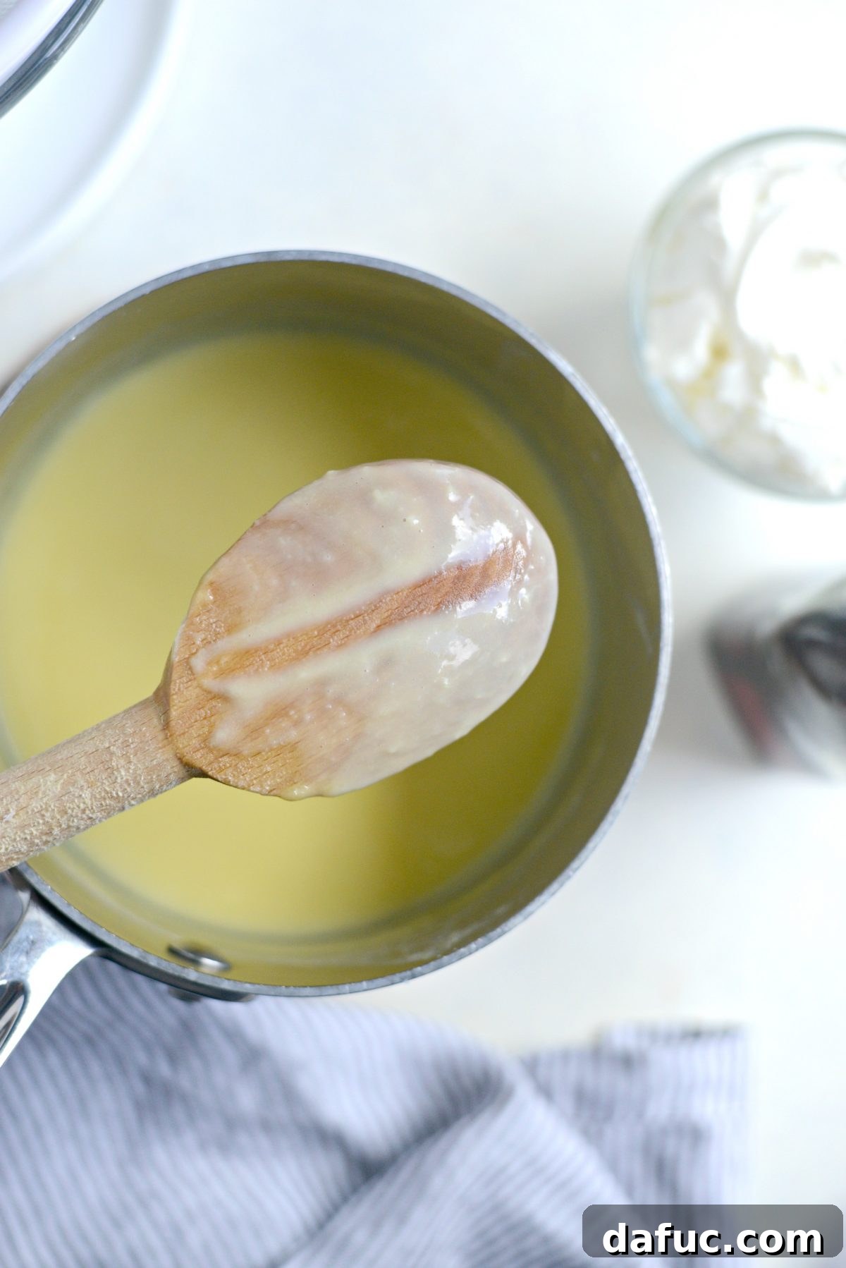 Heating ice cream base until thick
