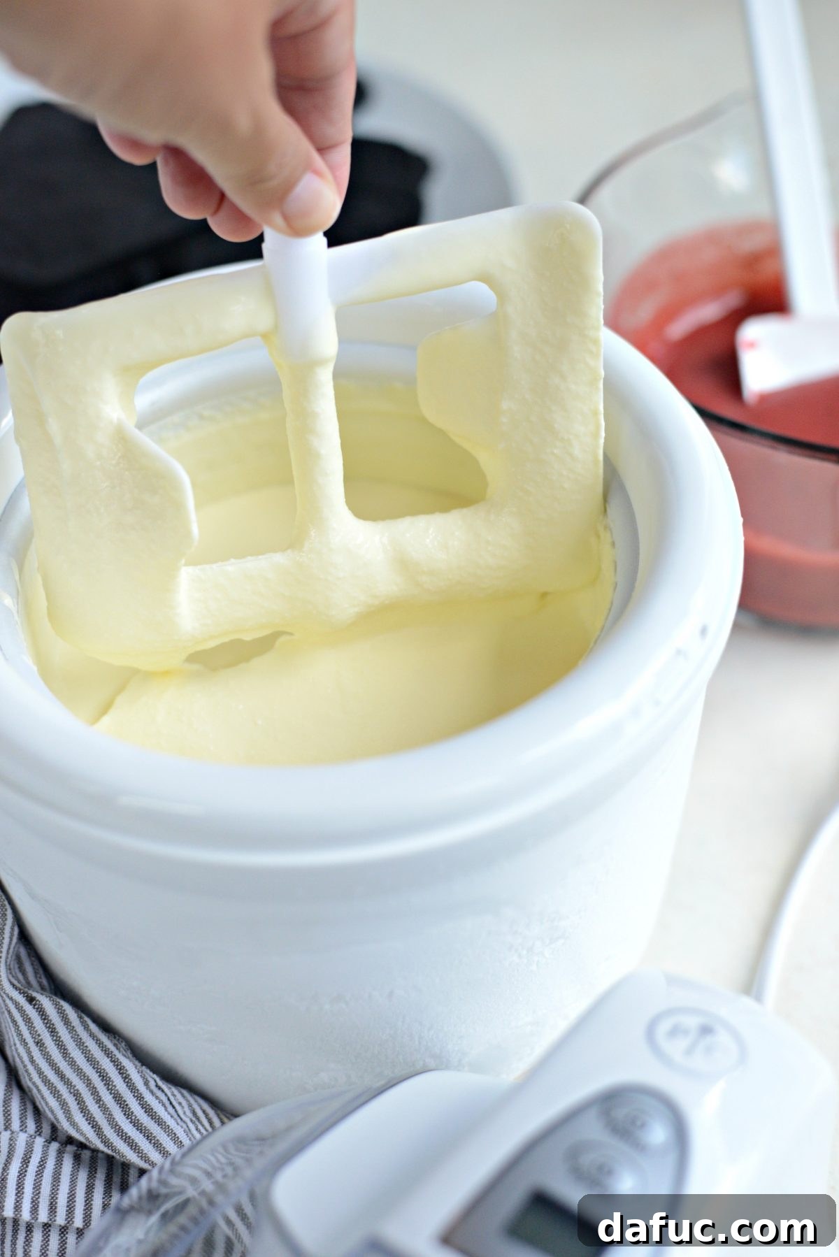 Thick and creamy homemade ice cream