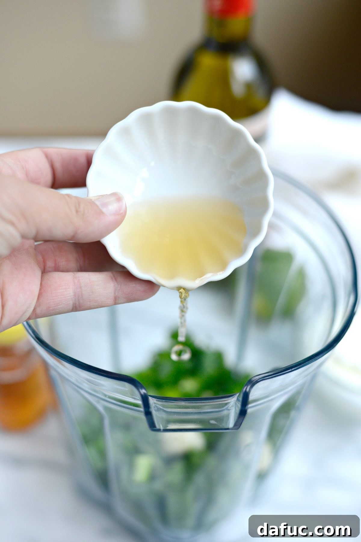 Adding cider vinegar to cilantro lime dressing