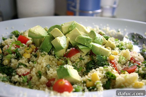 Mastering Fluffy Couscous in Minutes 13 Summer Couscous Salad with fresh vegetables and avocado