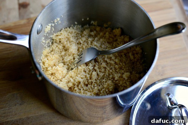 Mastering Fluffy Couscous in Minutes 9 Couscous resting in a lidded saucepan