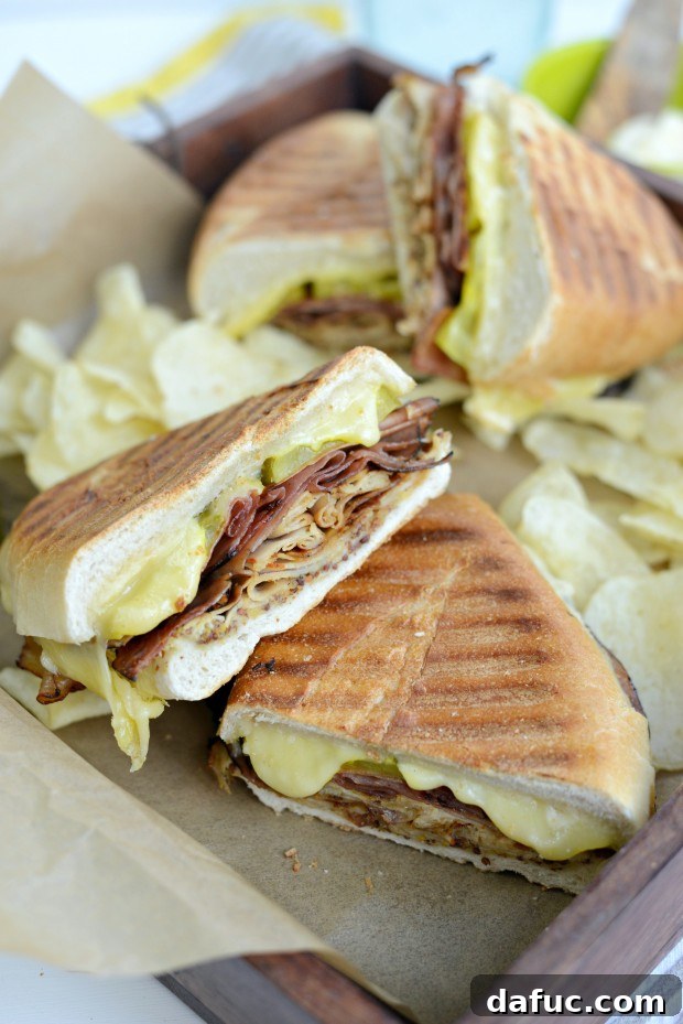 Pressed Cuban Sandwiches, a flavorful and satisfying dinner