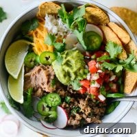 Beefy Bean Burrito Bowls 10 Cheesy Beef and Bean Burrito Rice Bowls final dish