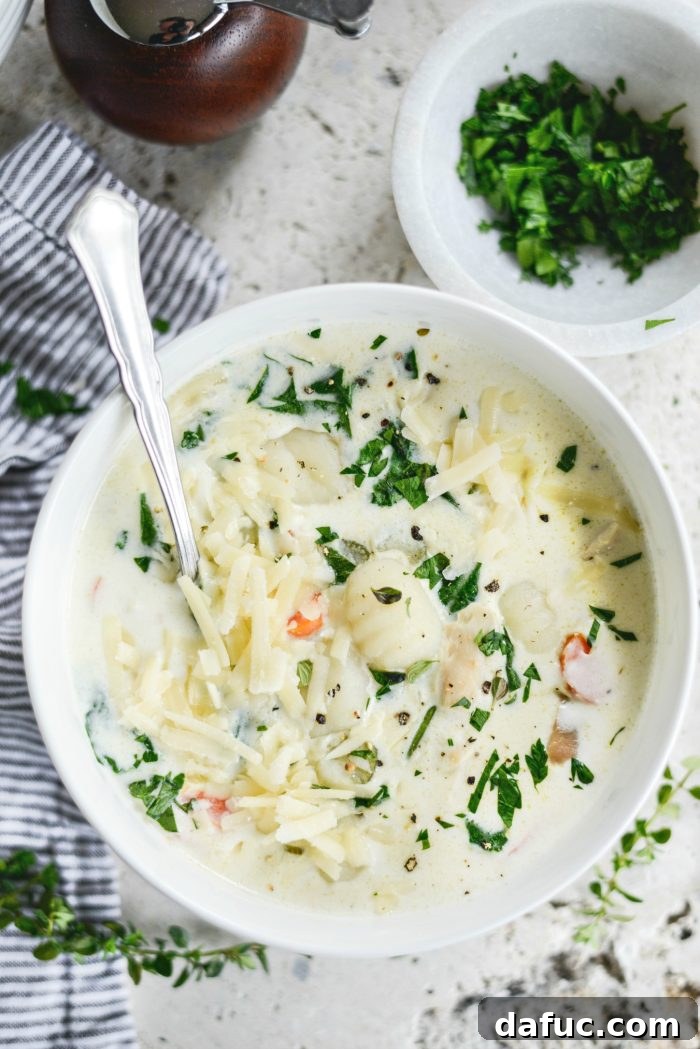 Creamy Chicken Gnocchi Soup, a comforting meal