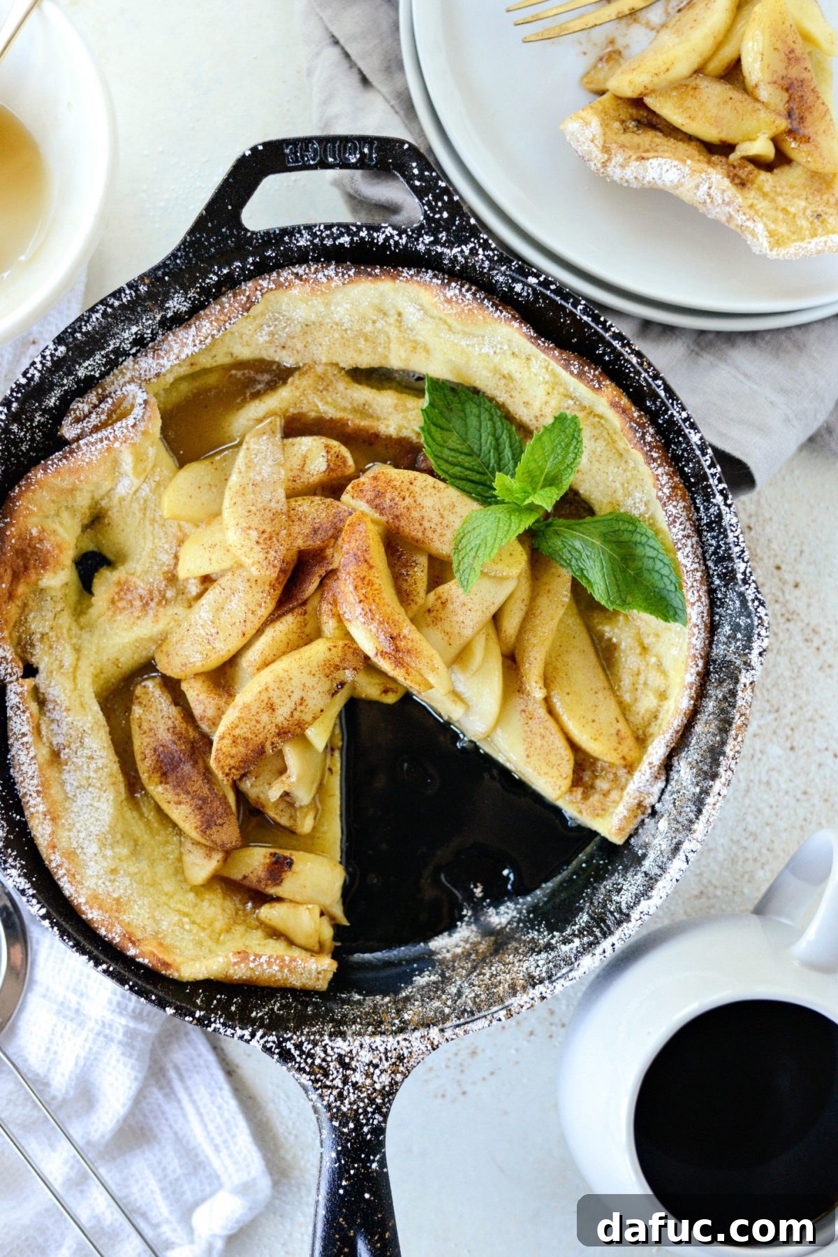 Sweet Caramel Apple Skillet Puff 15 A final close-up of the delectable Caramelized Apple Dutch Baby.
