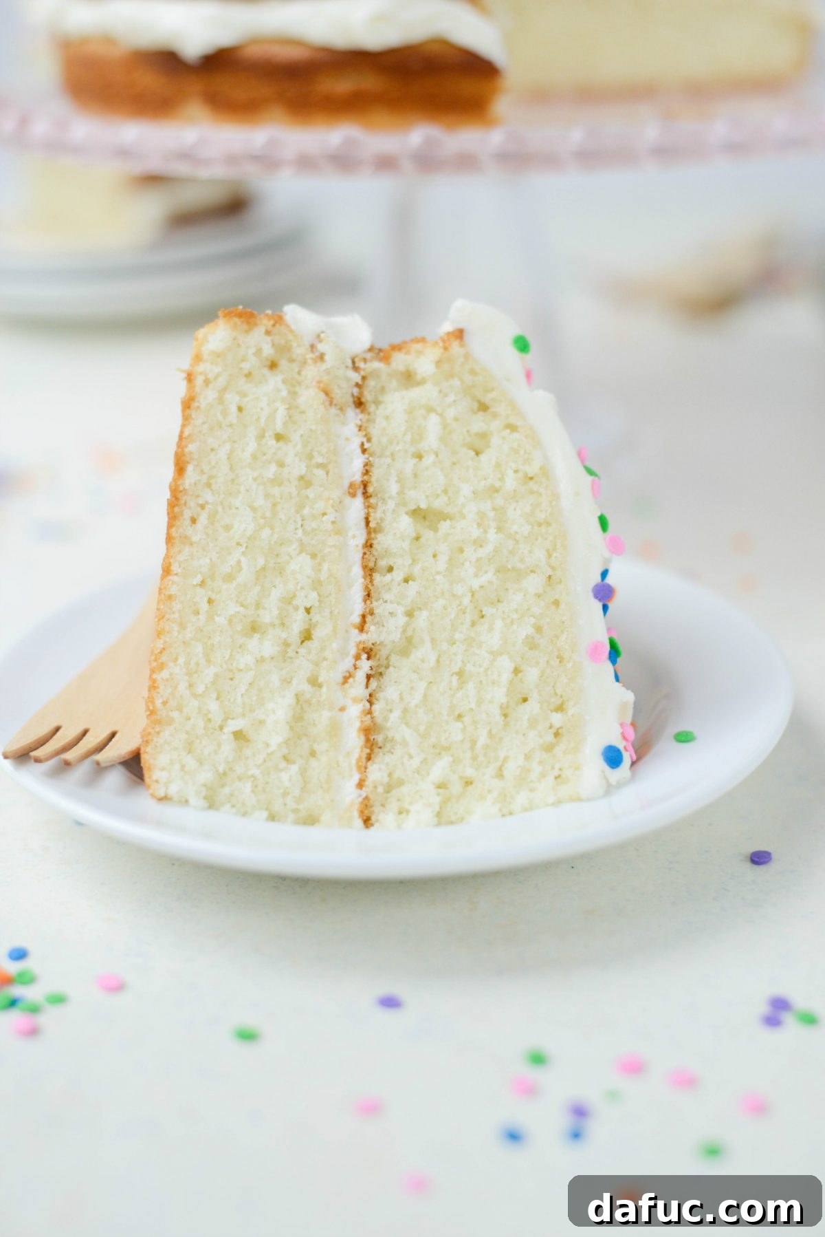Slice of white cake