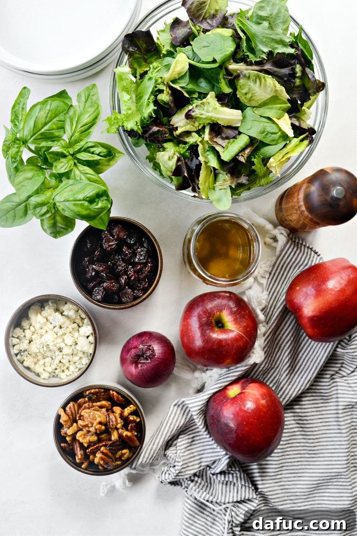 Fresh Michigan Cherry Salad 4 Ingredients for Michigan Cherry Salad on a board