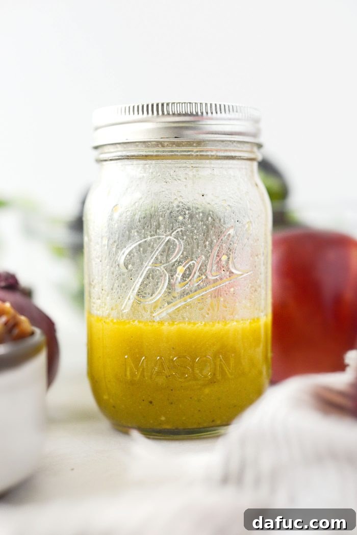 Fresh Michigan Cherry Salad 6 Shaken vinaigrette in a glass jar