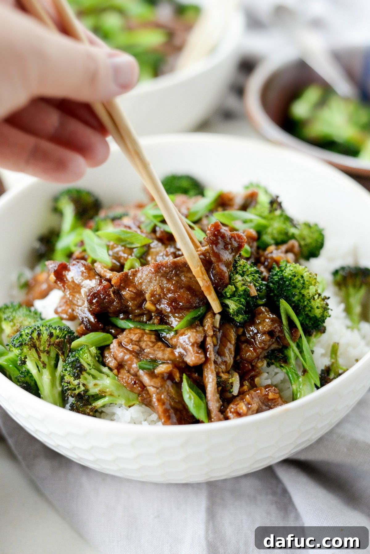 Final plated Weeknight Mongolian Beef Stir-fry, ready to eat