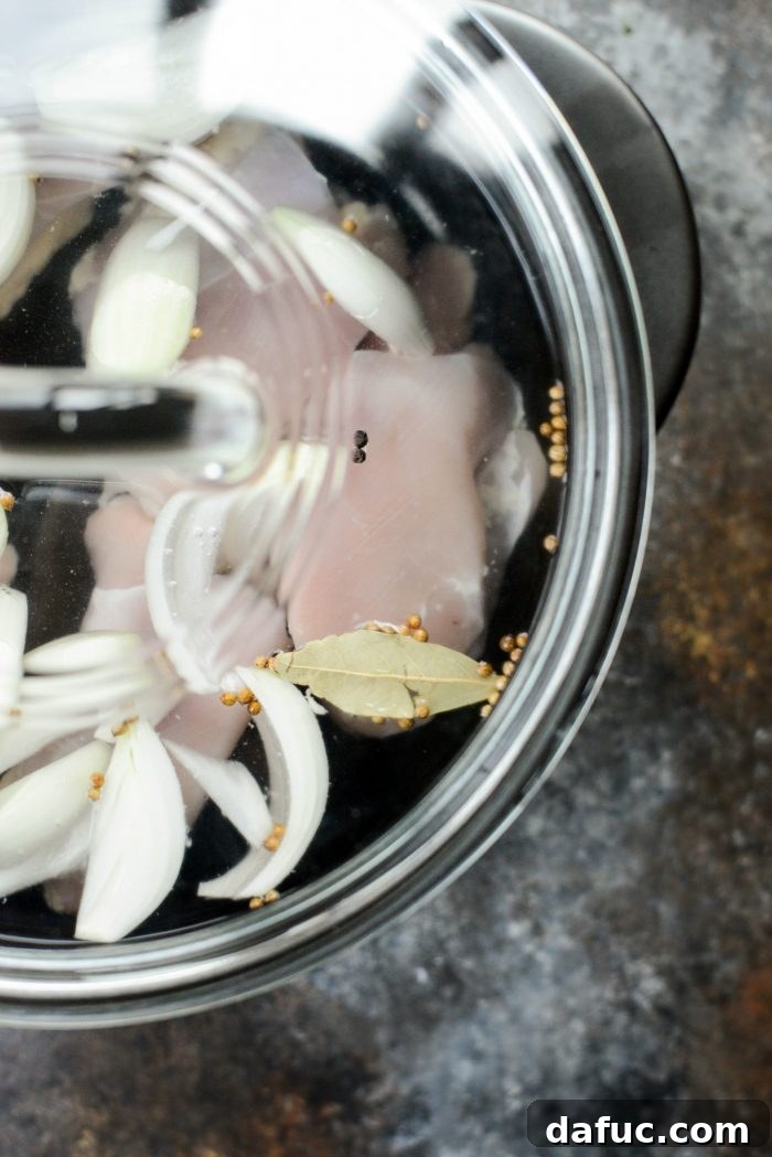 Mastering Poached Chicken 3 simmer