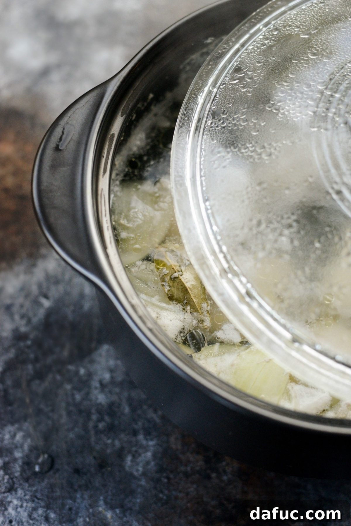 Mastering Poached Chicken 4 crack the lid