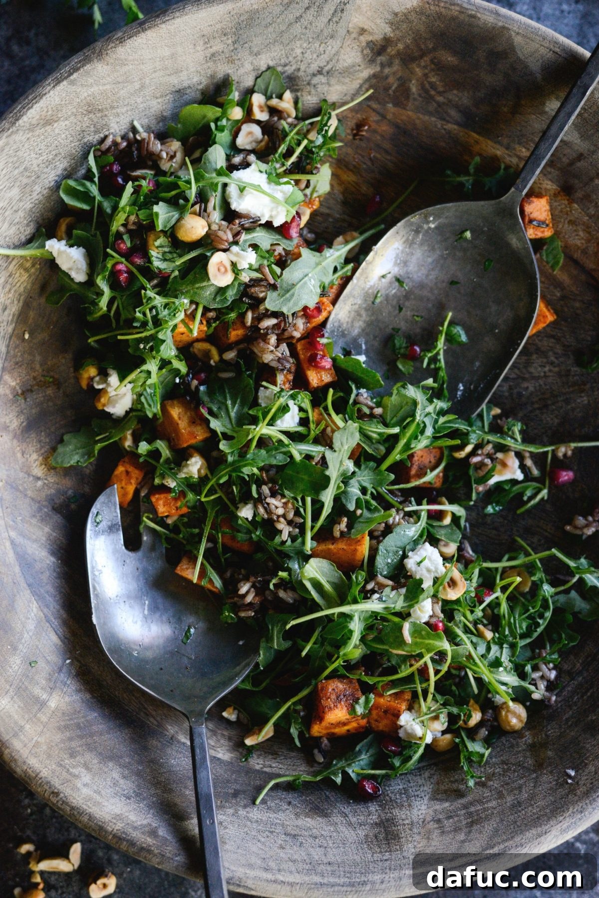 Harvest Sweet Potato, Wild Rice and Arugula Salad 15 Another beautiful shot of the Sweet Potato Wild Rice Arugula Salad
