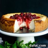 Tangy Goat Cheese Cheesecake with Tahini-Kissed Shortbread Base 21 Goat Cheese Cheesecake with Tahini Shortbread Crust and Cranberry Topping