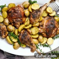 Easy Roasted Turkey Thighs and Drumsticks Recipe Card Image