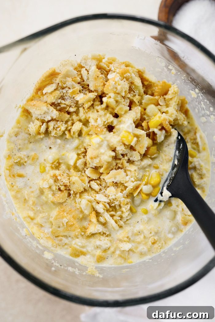 Stir to combine - Gentle Mixing for Perfect Texture