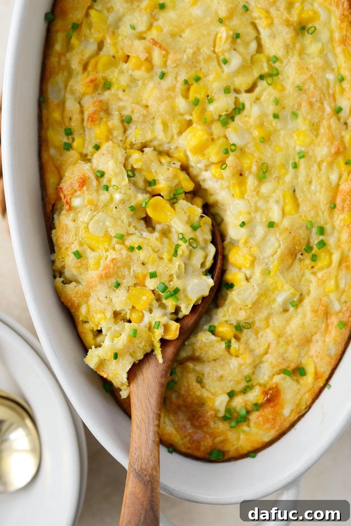 Scalloped Corn Casserole - Serving Fresh