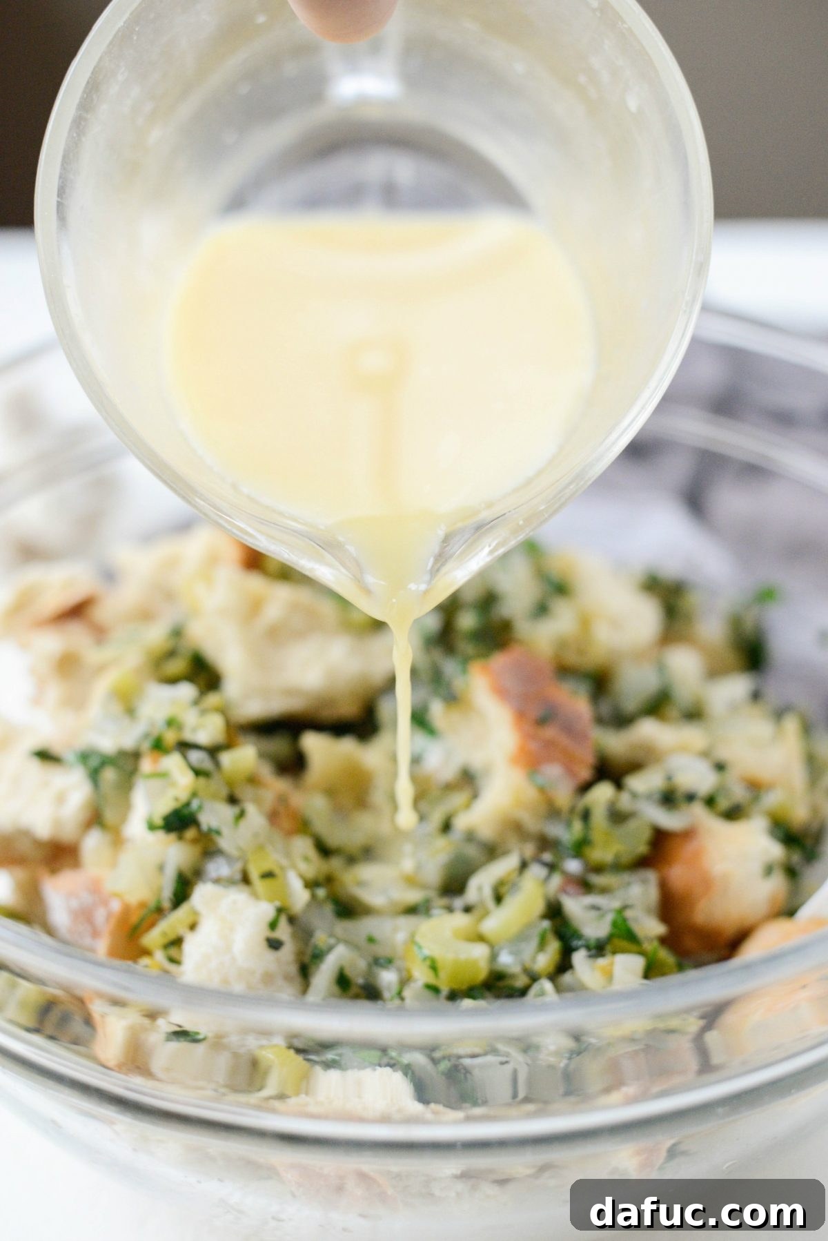 Artisan Herb Sourdough Dressing 15 pour over top