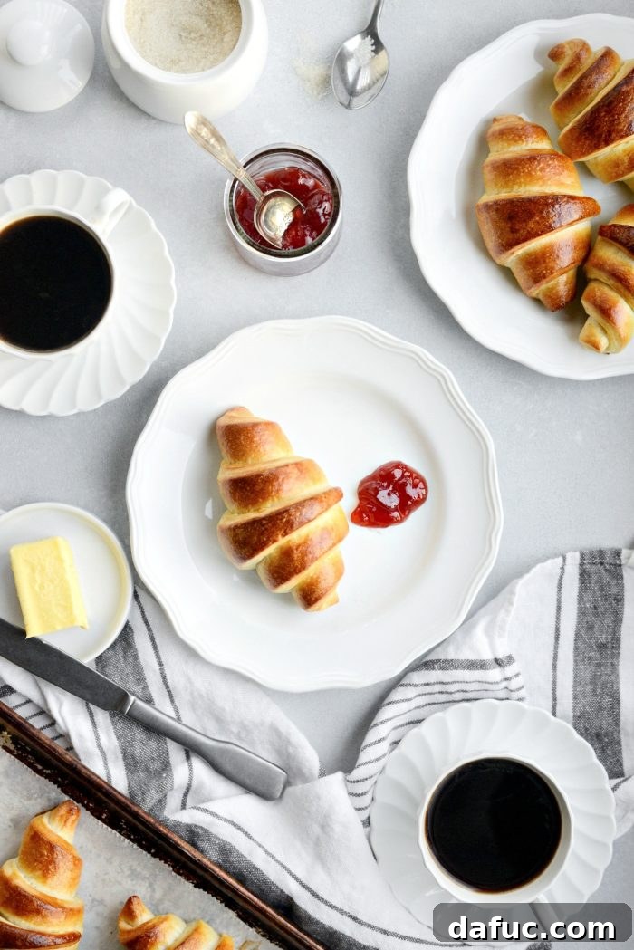Effortless Homemade Croissant Perfection 30 Close-up of a stack of Easy Homemade Croissants
