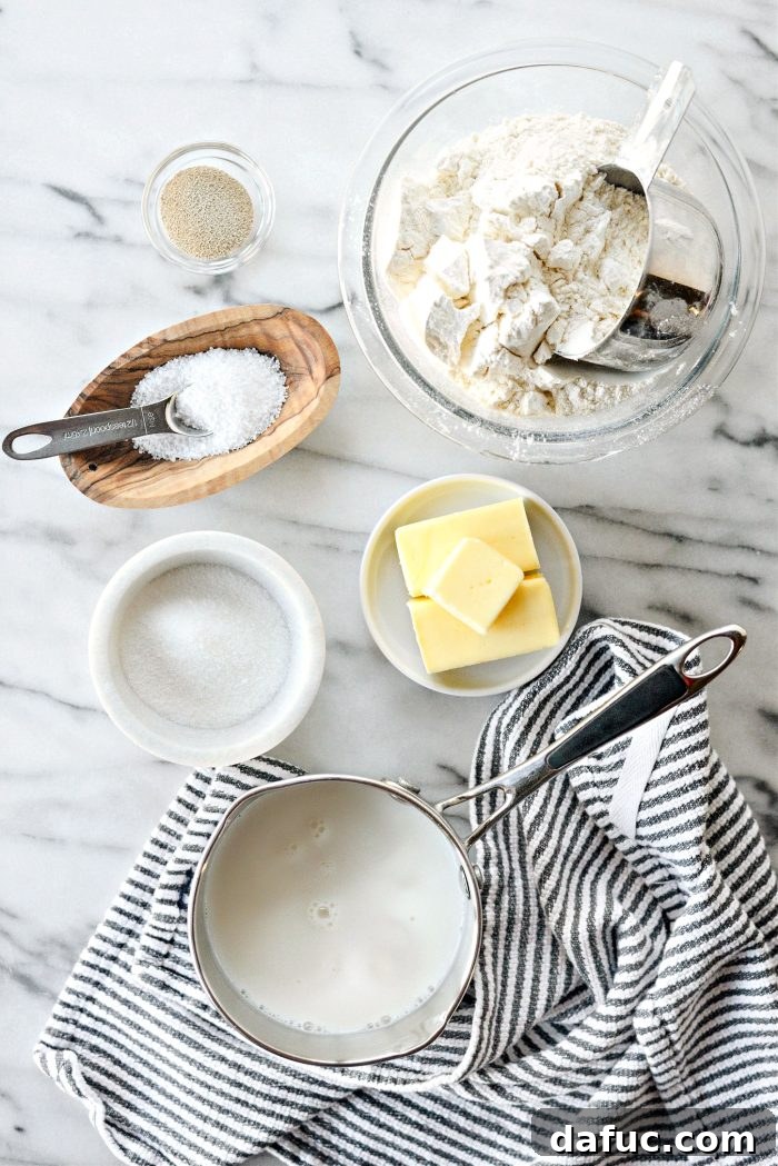 Effortless Homemade Croissant Perfection 4 Ingredients for Easy Homemade Croissants - Arranged for preparation