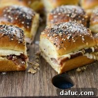 Gourmet Ham and Gouda Bites with Zesty Roasted Garlic Dijon 15 Ham and Gouda Party Sandwiches with Roasted Garlic Dijon Mayo