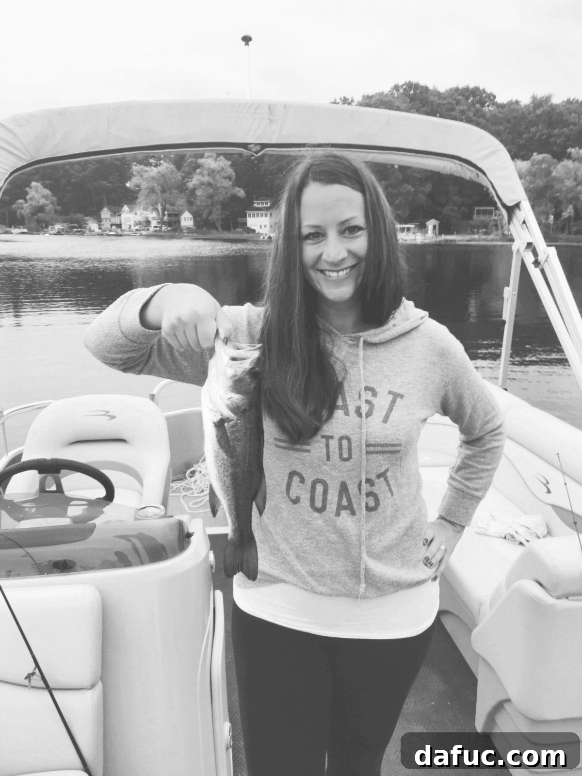 Unpacking 2017 23 Pat and I fishing on the lake, a favorite evening activity in 2017