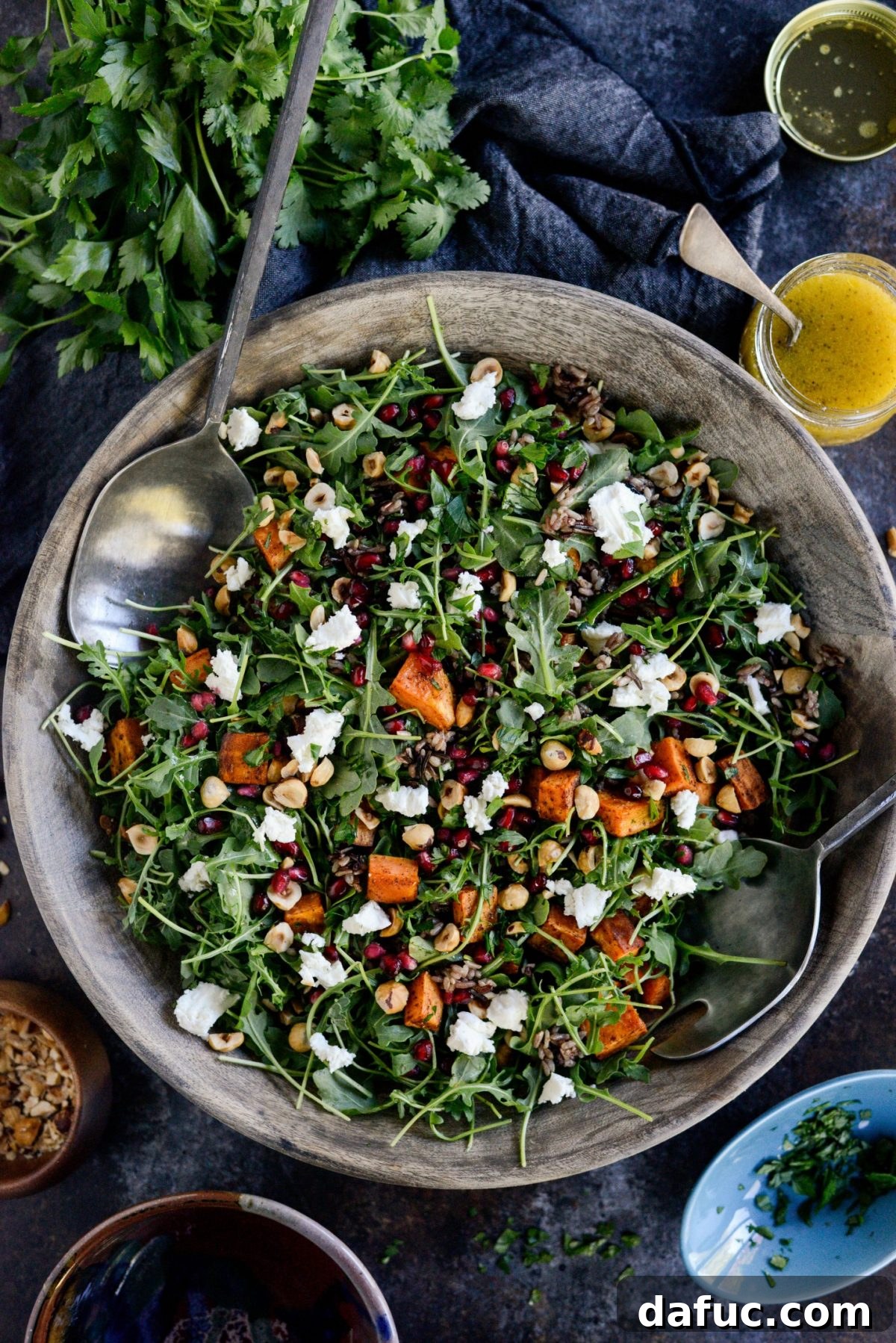 Unpacking 2017 7 Sweet Potato, Wild Rice and Arugula Salad recipe from SimplyScratch in 2017