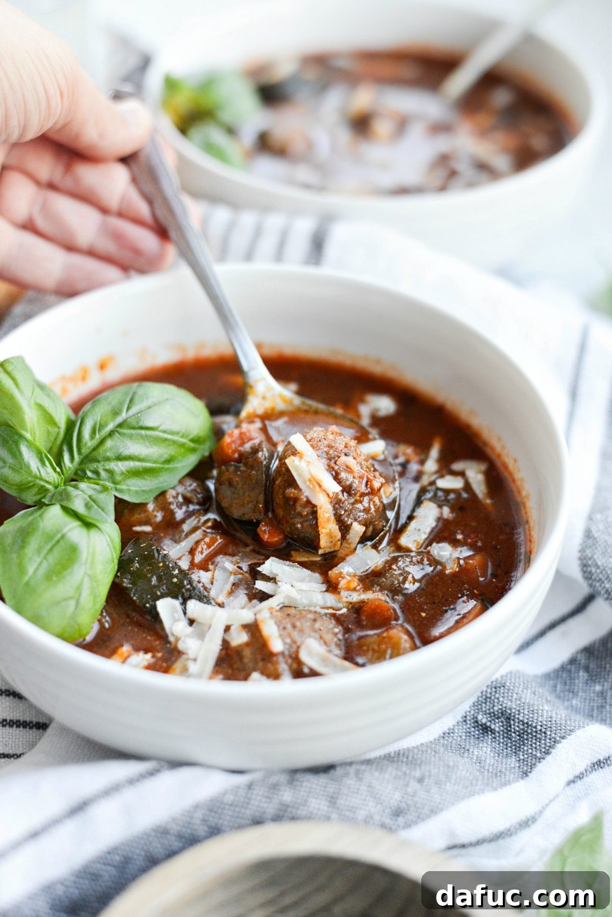 Slow Cooker Italian Meatball Vegetable Soup