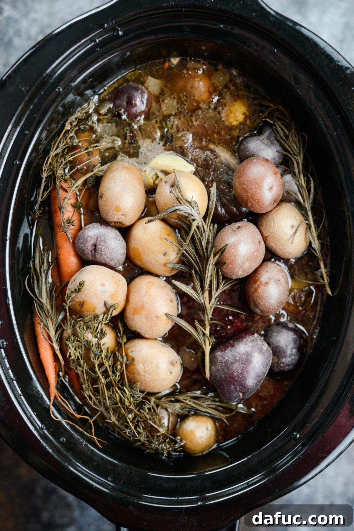 slow cooked ingredients