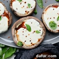 Roasted Caprese Portobello Mushrooms