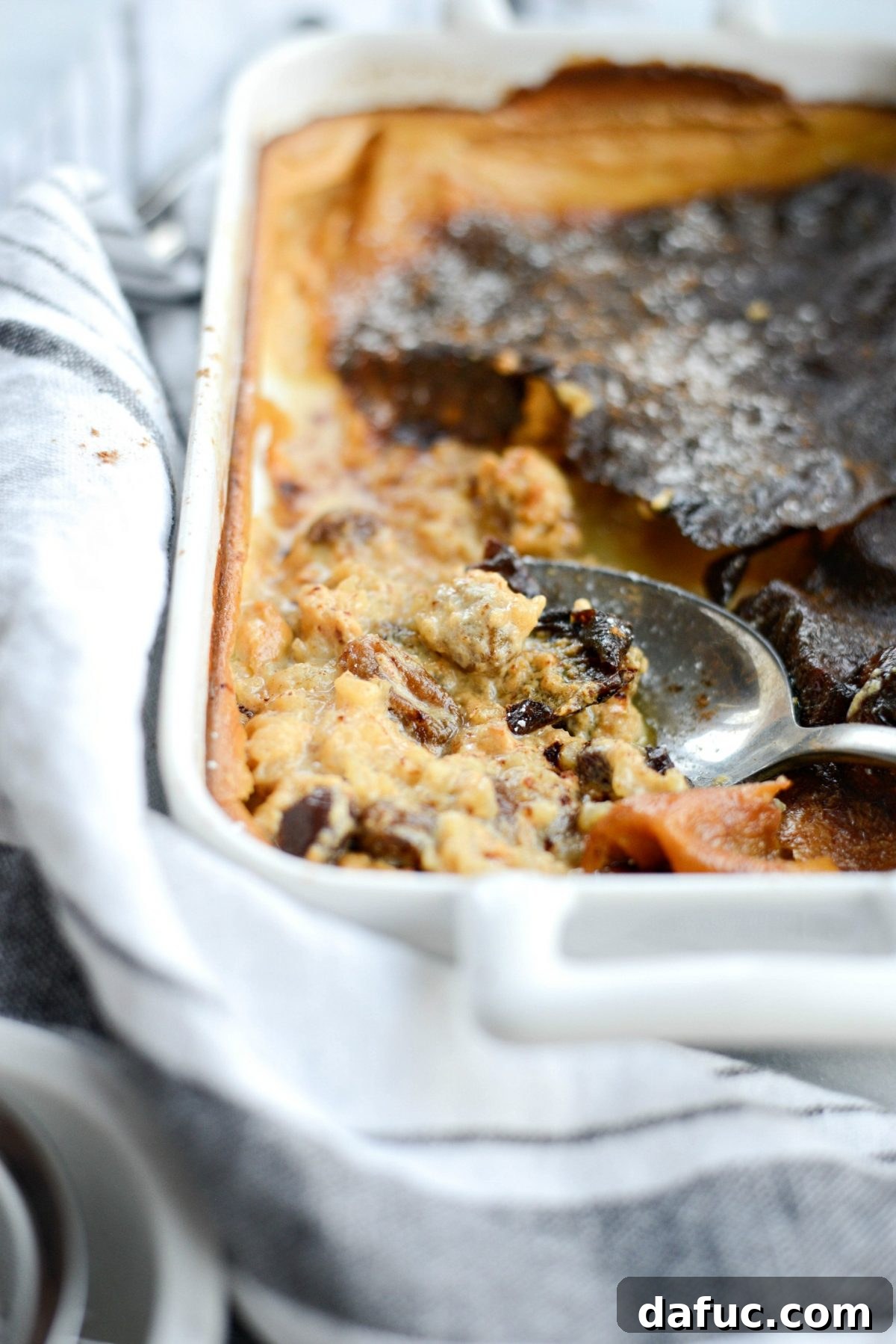 My Grandma's Rice Pudding Recipe fresh out of the oven with a golden brown top