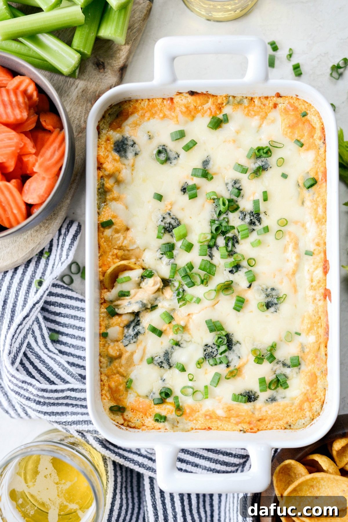 Best Baked Buffalo Chicken Dip, perfect for game day parties