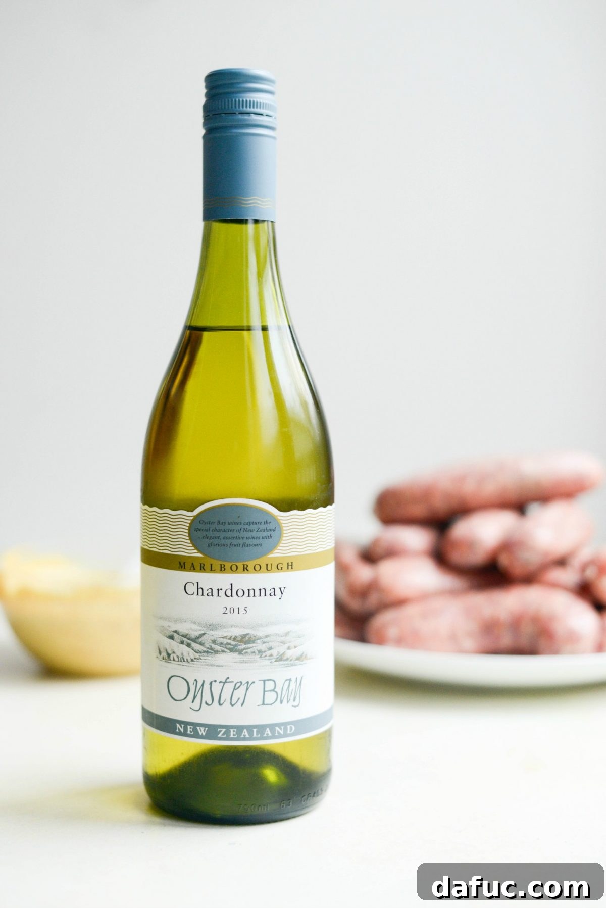 Bottle of chardonnay wine
