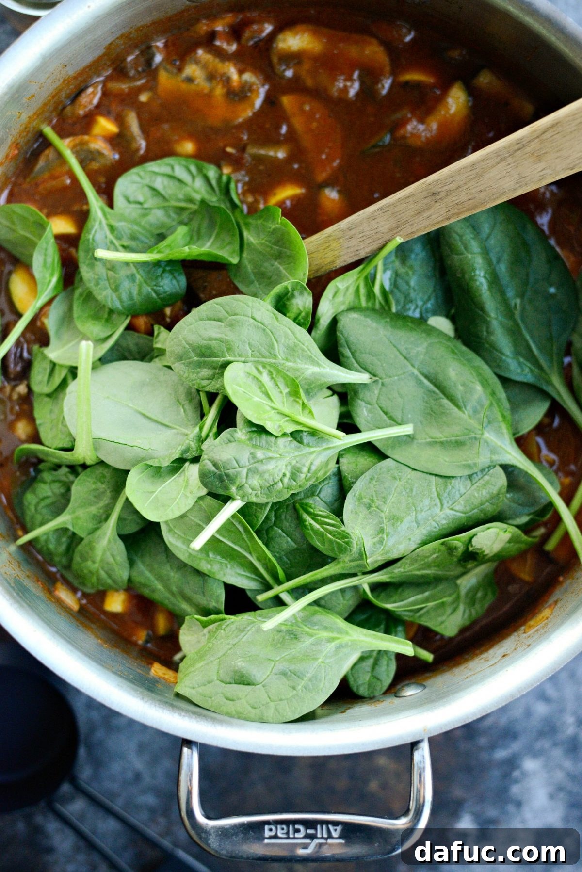 Shawarma-Spiced Lamb Stew 14 Add baby spinach.