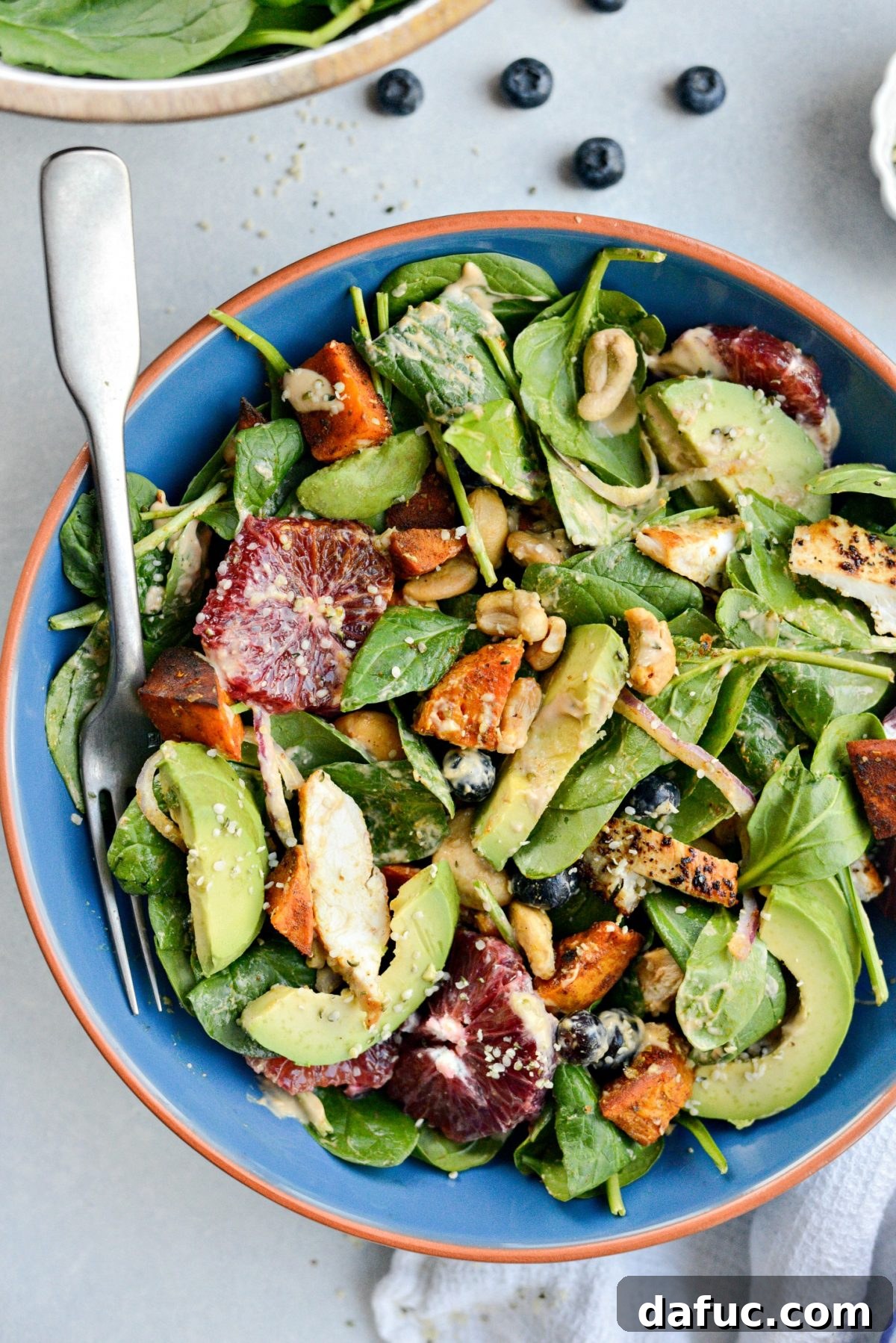 Sweet Potato Blueberry Radiance Bowl 13 A final close-up on the Sweet Potato Blueberry Power Bowl, emphasizing the fresh, healthy, and delicious components.