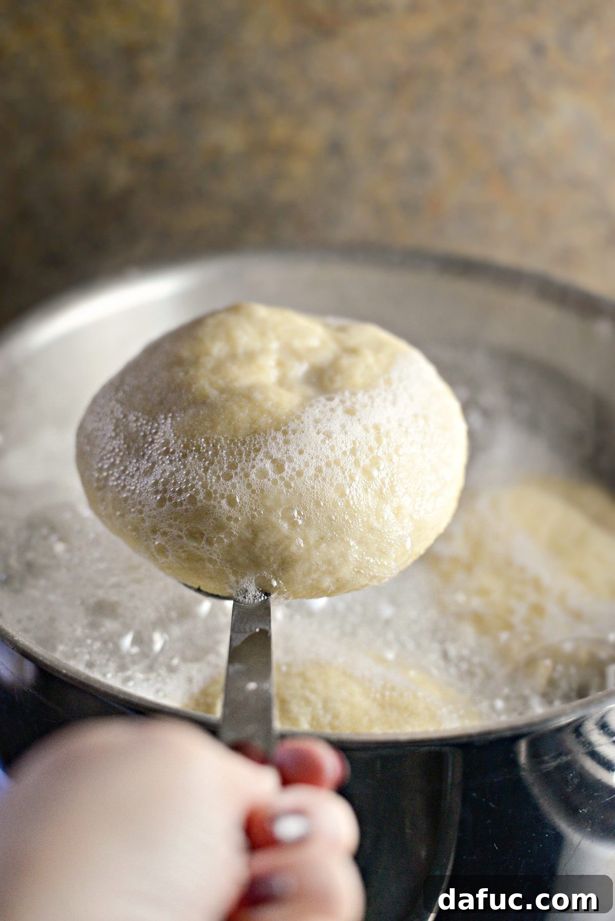 remove dough balls and let dry